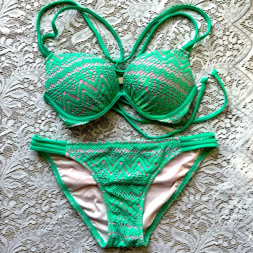 Green and Pink Bikini